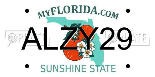 ALZY29 Florida License Plate