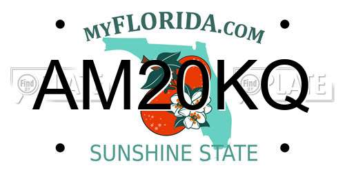 AM20KQ Florida License Plate