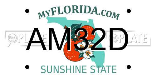AM32D Florida License Plate