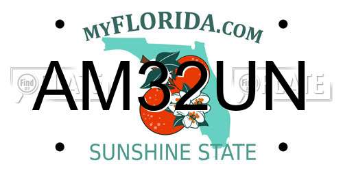 AM32UN Florida License Plate