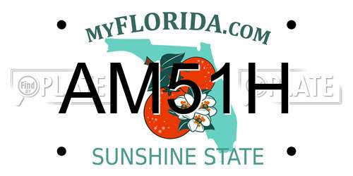 AM51H Florida License Plate