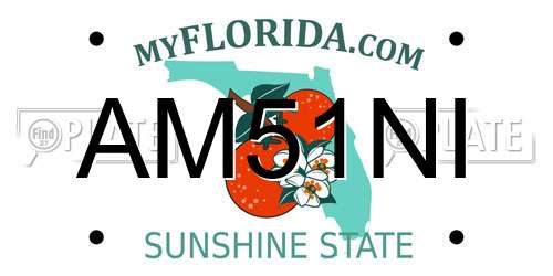 AM51NI Florida License Plate