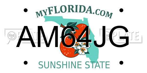AM64JG Florida License Plate