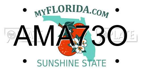 AMA73O Florida License Plate