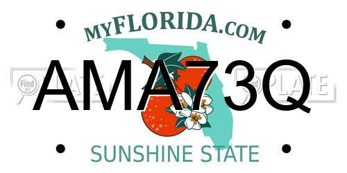 AMA73Q Florida License Plate