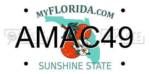 AMAC49 Florida License Plate