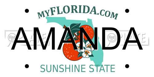 AMANDA Florida License Plate