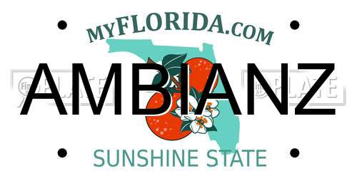 AMBIANZ Florida License Plate