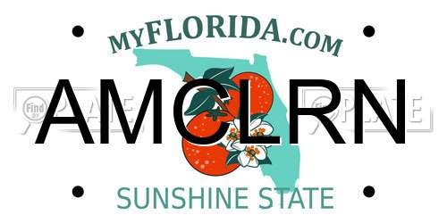 AMCLRN Florida License Plate