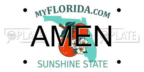 AMEN Florida License Plate