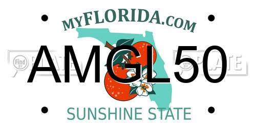 AMGL50 Florida License Plate