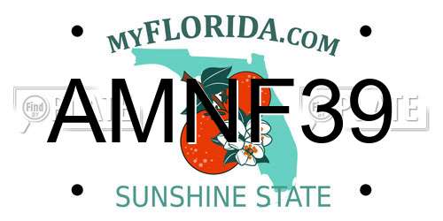 AMNF39 Florida License Plate