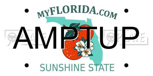 AMPTUP Florida License Plate
