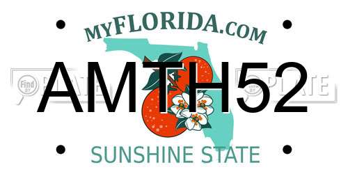 AMTH52 Florida License Plate