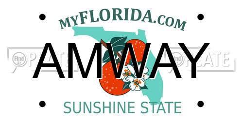 AMWAY Florida License Plate