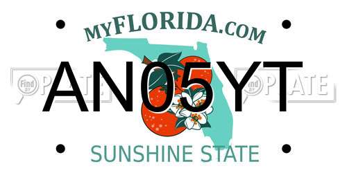 AN05YT Florida License Plate