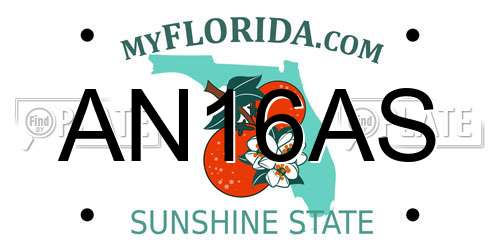 AN16AS Florida License Plate