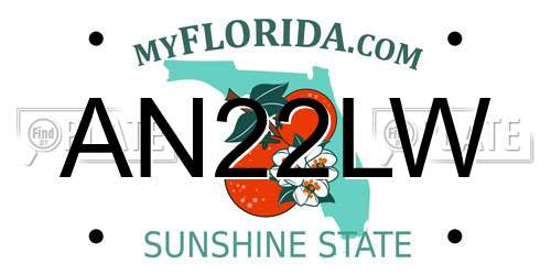 AN22LW Florida License Plate