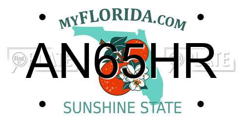 AN65HR Florida License Plate