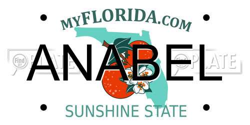 ANABEL Florida License Plate