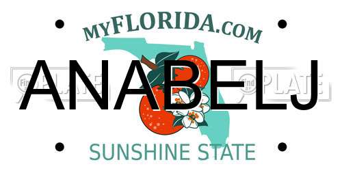 ANABELJ Florida License Plate