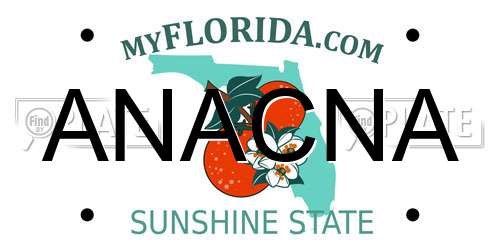 ANACNA Florida License Plate