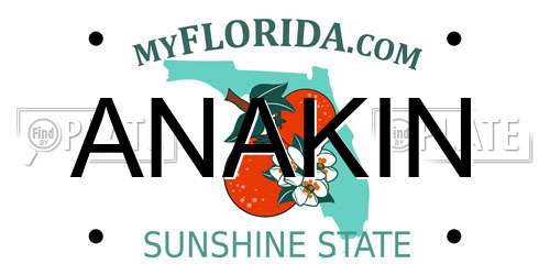 ANAKIN Florida License Plate