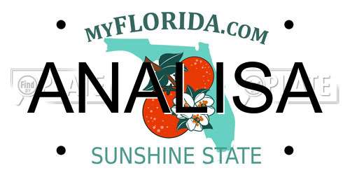 ANALISA Florida License Plate