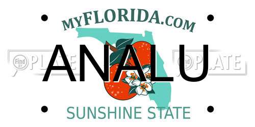 ANALU Florida License Plate