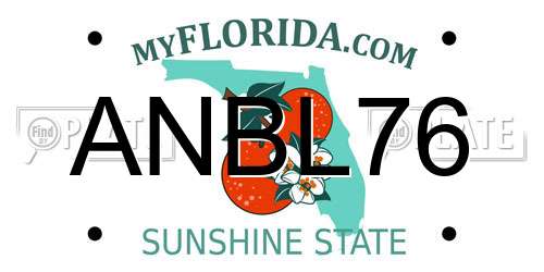 ANBL76 Florida License Plate