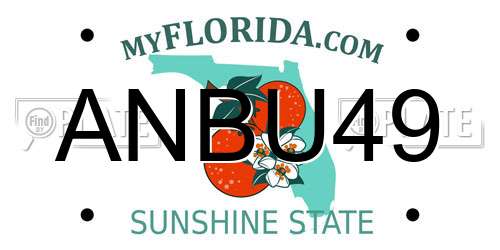 ANBU49 Florida License Plate