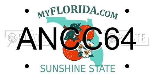 ANCC64 Florida License Plate