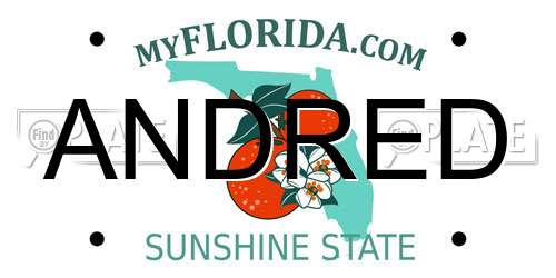 ANDRED Florida License Plate
