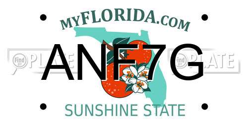 ANF7G Florida License Plate