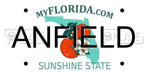 ANFIELD Florida License Plate