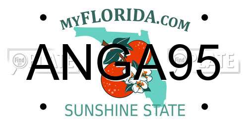 ANGA95 Florida License Plate
