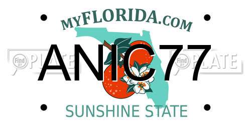 ANIC77 Florida License Plate