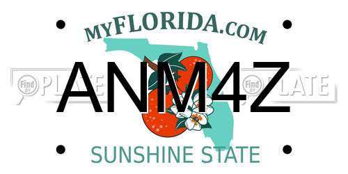 ANM4Z Florida License Plate