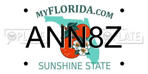 ANN8Z Florida License Plate