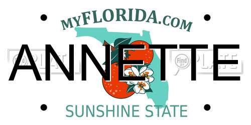 ANNETTE Florida License Plate