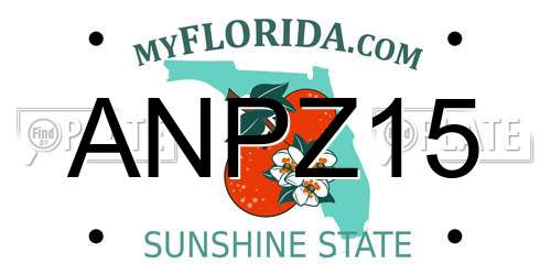 ANPZ15 Florida License Plate