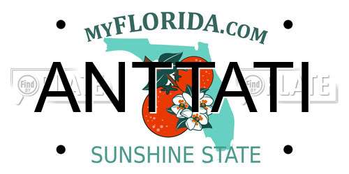 ANTTATI Florida License Plate