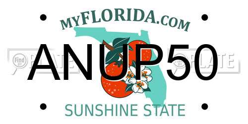 ANUP50 Florida License Plate