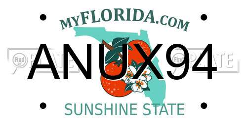 ANUX94 Florida License Plate