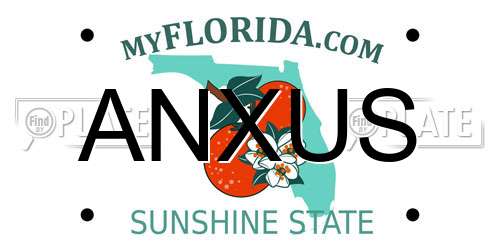 ANXUS Florida License Plate