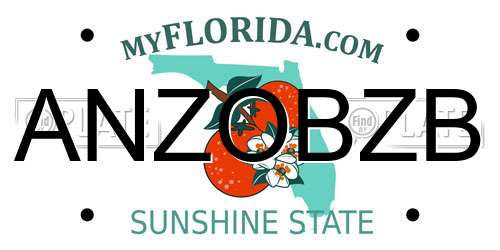 ANZOBZB Florida License Plate