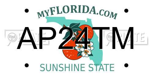 AP24TM Florida License Plate