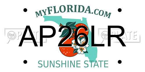 AP26LR Florida License Plate