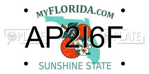 AP2I6F Florida License Plate