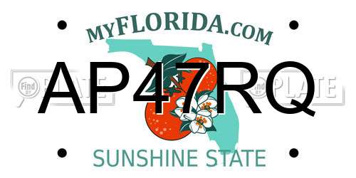 AP47RQ Florida License Plate